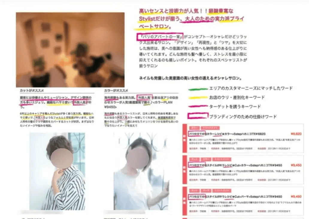 Salon branding research and strategy materials