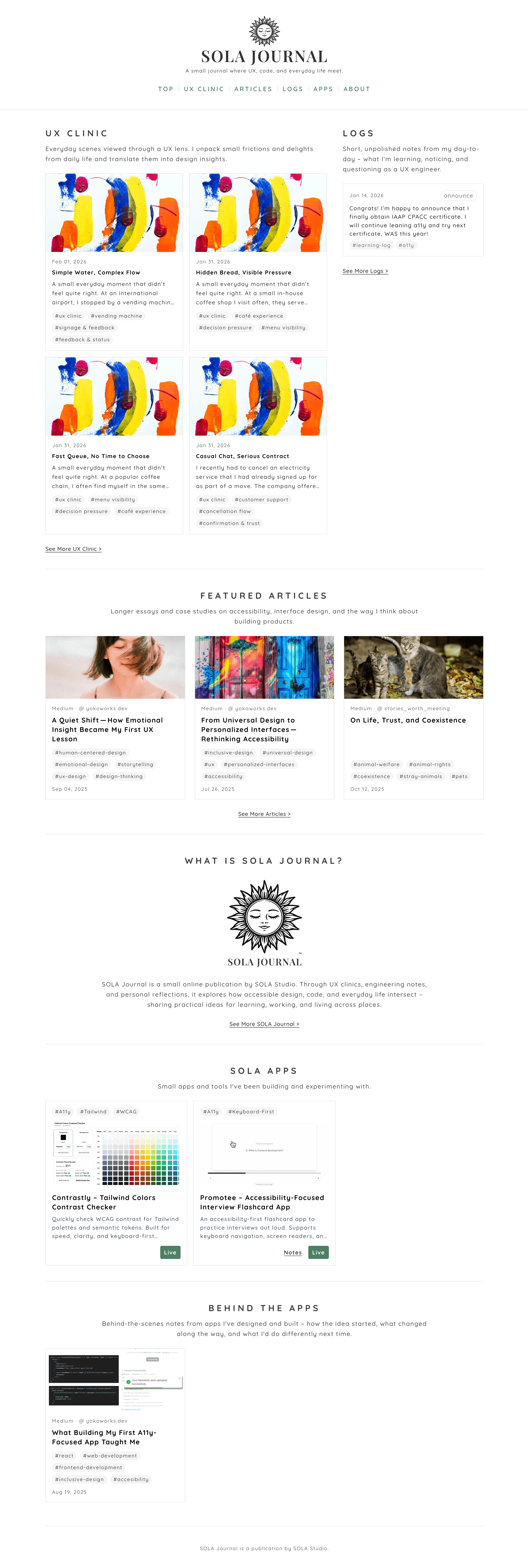 SOLA Journal トップページ